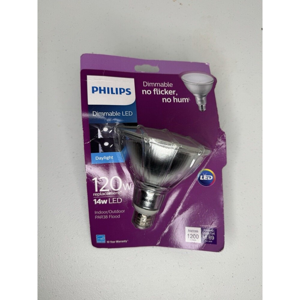 Philips 120W PAR38 Dimmable LED Flood Light Bulb Bright Daylight Indoor/Outdoor